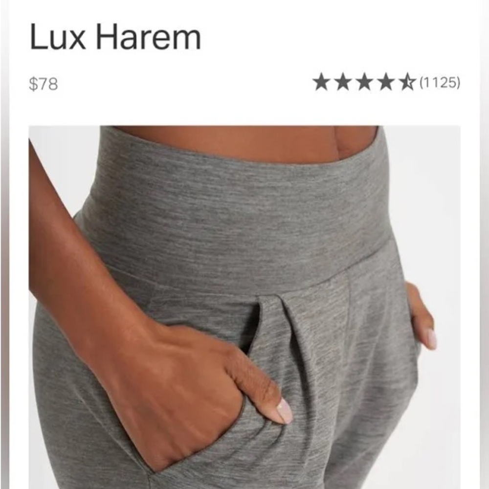 Vouri Gray Jogger Harem Sweatpants - Picture 4 of 7